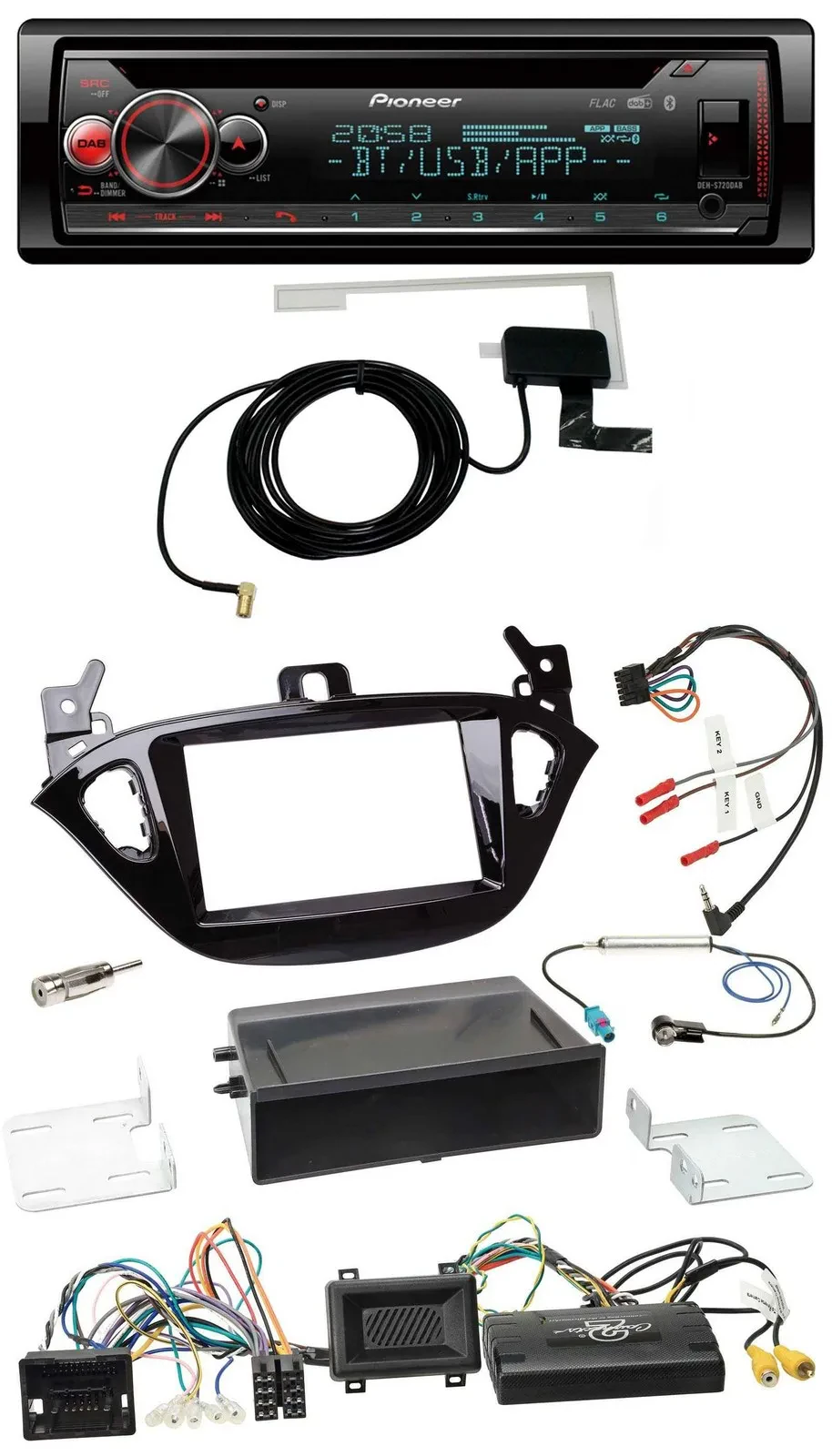 Pioneer DAB CD Lenkrad USB Bluetooth Autoradio für Opel Adam Corsa E ab 2013 PDC