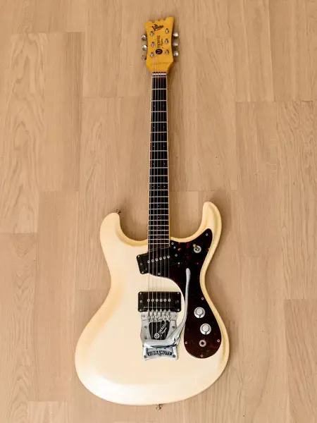 Электрогитара Mosrite Ventures Model 1965 Vintage Reissue V-65 SS Pearl White w/case Japan 2000s