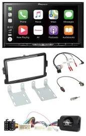 Автомагнитола Pioneer 2-DIN USB DAB DVD Bluetooth для Dacia Sandero (с 2013) с управлением с кнопок на руле