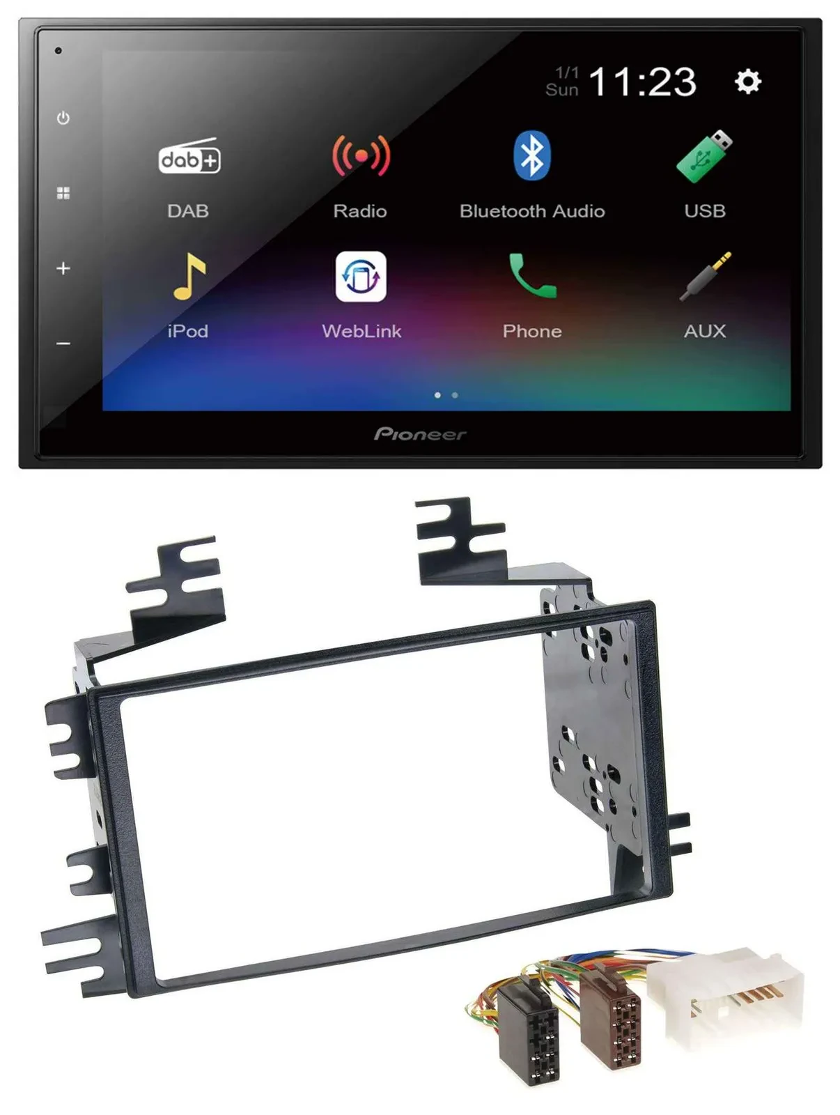 Pioneer USB Bluetooth DAB 2DIN MP3 Autoradio für Kia Rio Rio5 Sportage Hyundai A