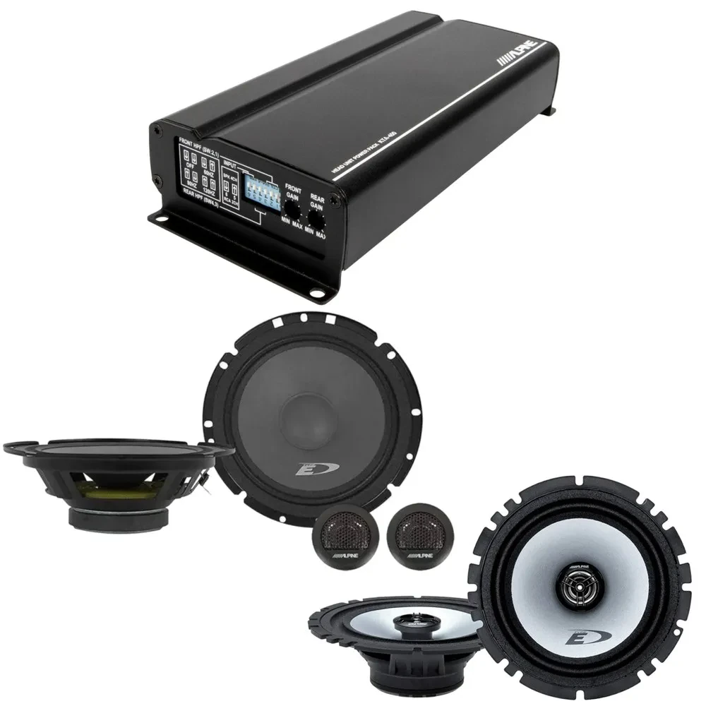 Alpine KTA-450 Power Pack w/ Pair of SXE-1751S & SXE-1726S 6.5" Speakers
