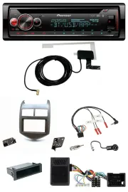 Pioneer DAB CD Lenkrad USB Bluetooth Autoradio für Chevrolet Aveo ab 11 dunkelgr
