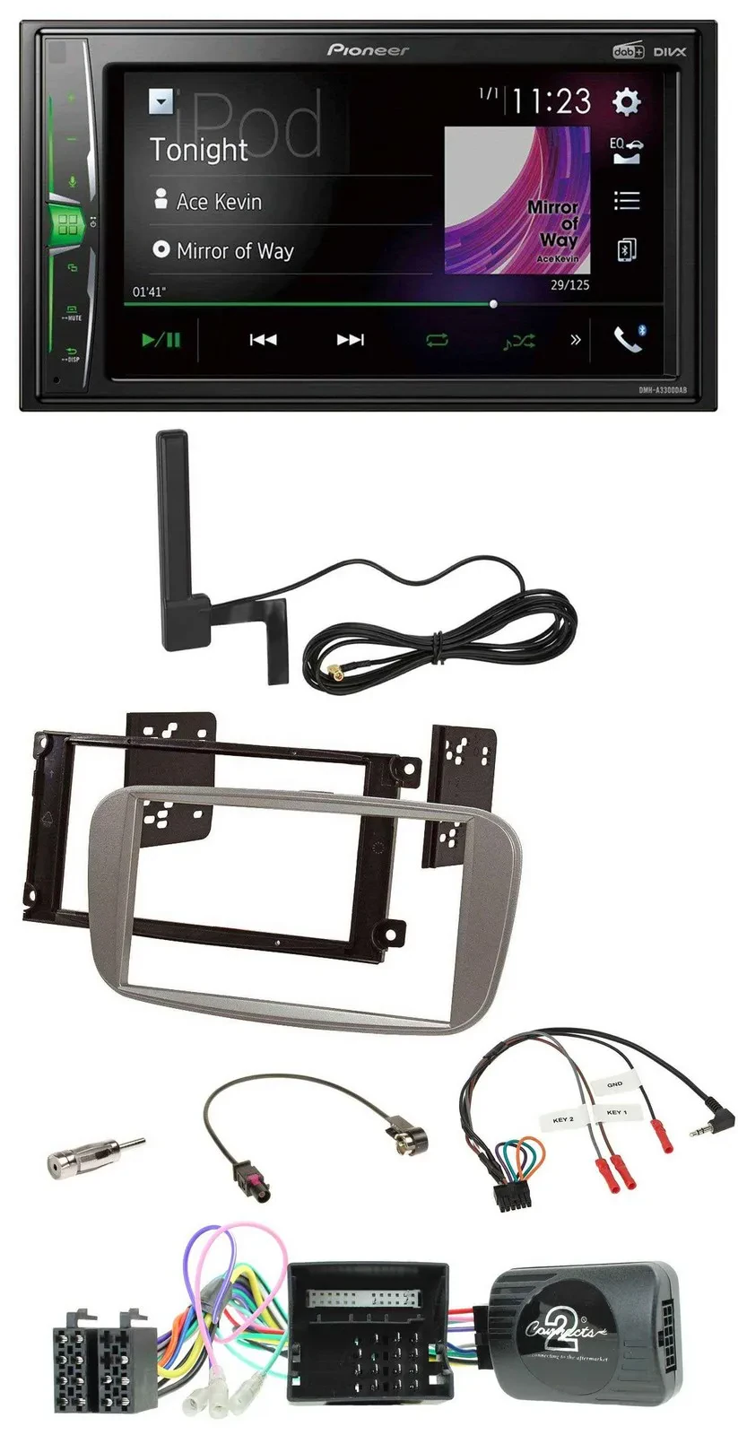 Pioneer MP3 DAB Lenkrad 2DIN Bluetooth Autoradio für Ford C Max Galaxy Focus Can