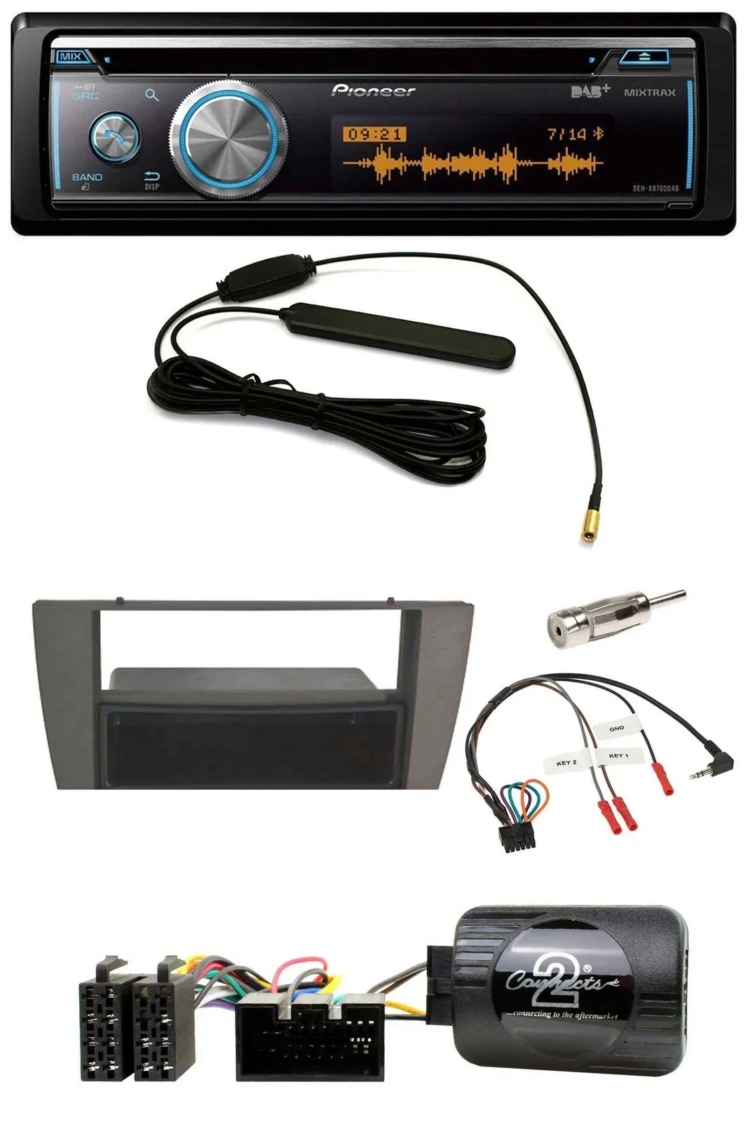 Pioneer CD USB Bluetooth DAB Lenkrad Autoradio für Jaguar X-Type S-Type 2003-200