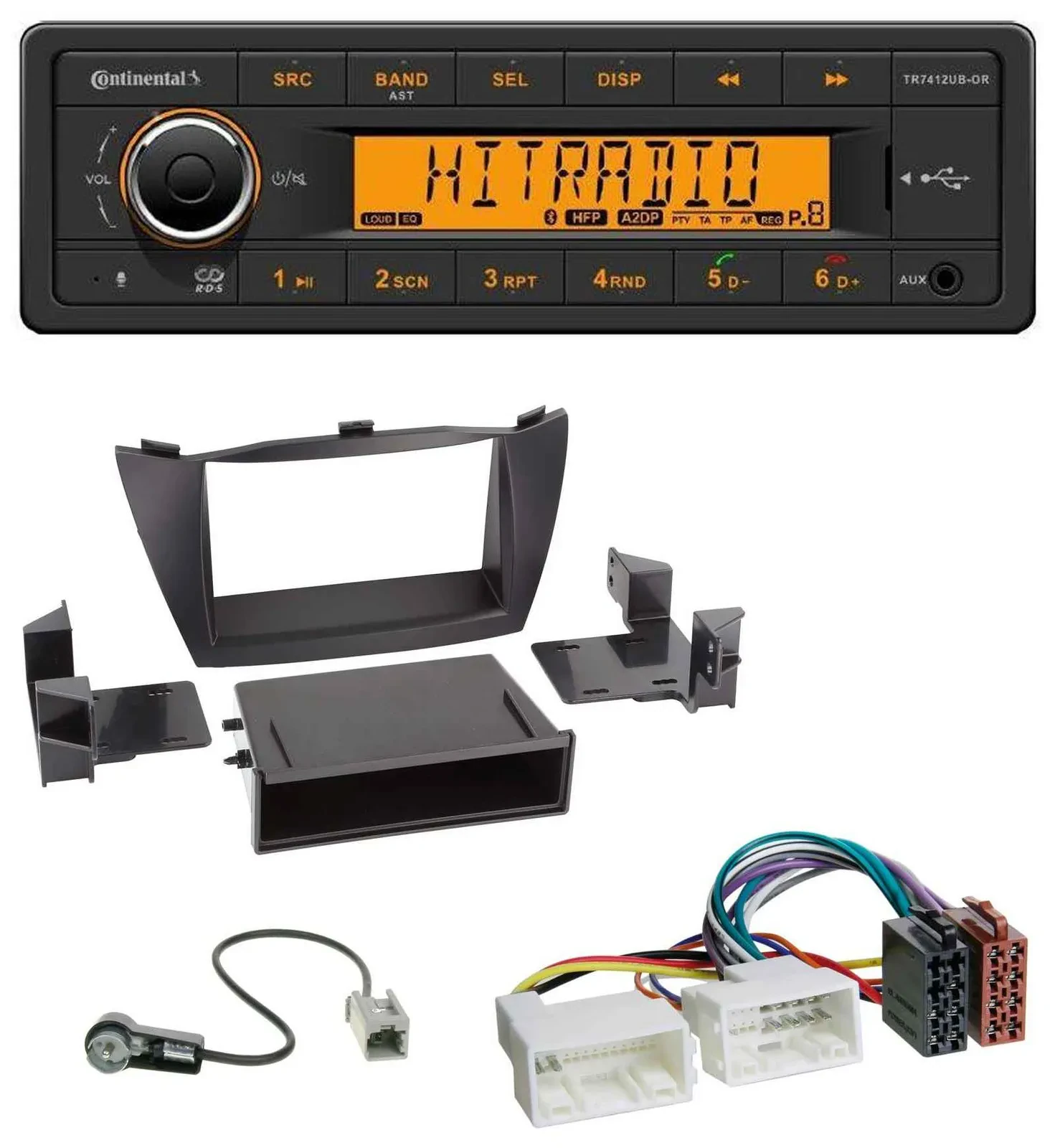 Continental MP3 Bluetooth AUX USB Autoradio für Hyundai Tucson (2010-2015)