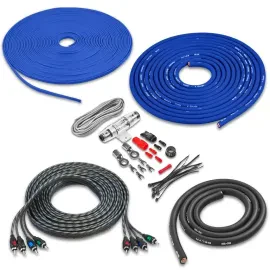 BELVA Complete 4 Gauge Amplifier Wiring Kit w/ 4-Channel RCA | BAK44BL