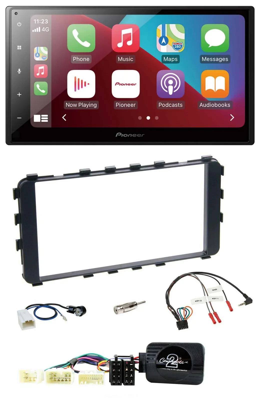Pioneer USB Lenkrad DAB 2DIN Bluetooth Autoradio für Toyota Yaris 06-11 OEM-Navi