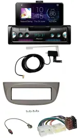 Pioneer DAB Bluetooth MP3 USB Autoradio für Renault Twingo ab 2012 beige-grau