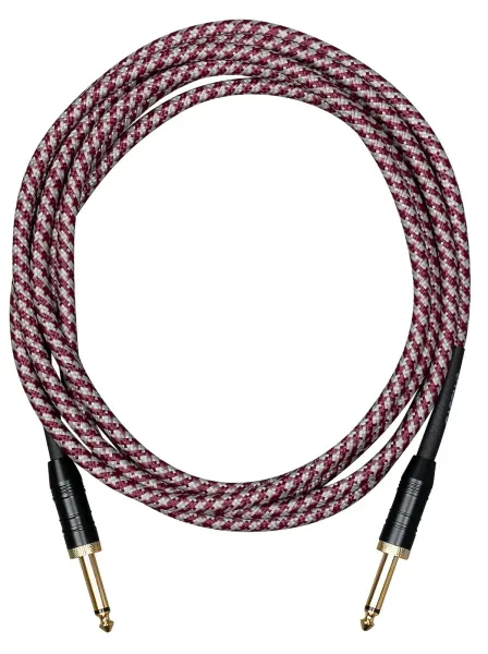 Инструментальный кабель Cascha CCP-G2SRD3 Tweed Red 3 м