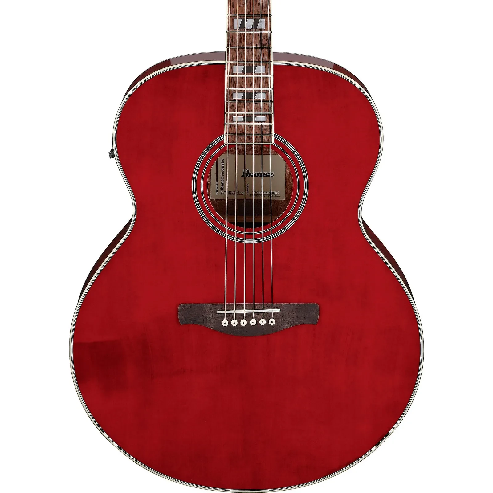 Ibanez AJ70M1E Artwood Jumbo Acoustic-Electric Guitar Solid Spruce Top, Wine Red