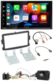 Kenwood DAB USB Bluetooth 2DIN Lenkrad Autoradio für Dacia ab 2012 schwarz