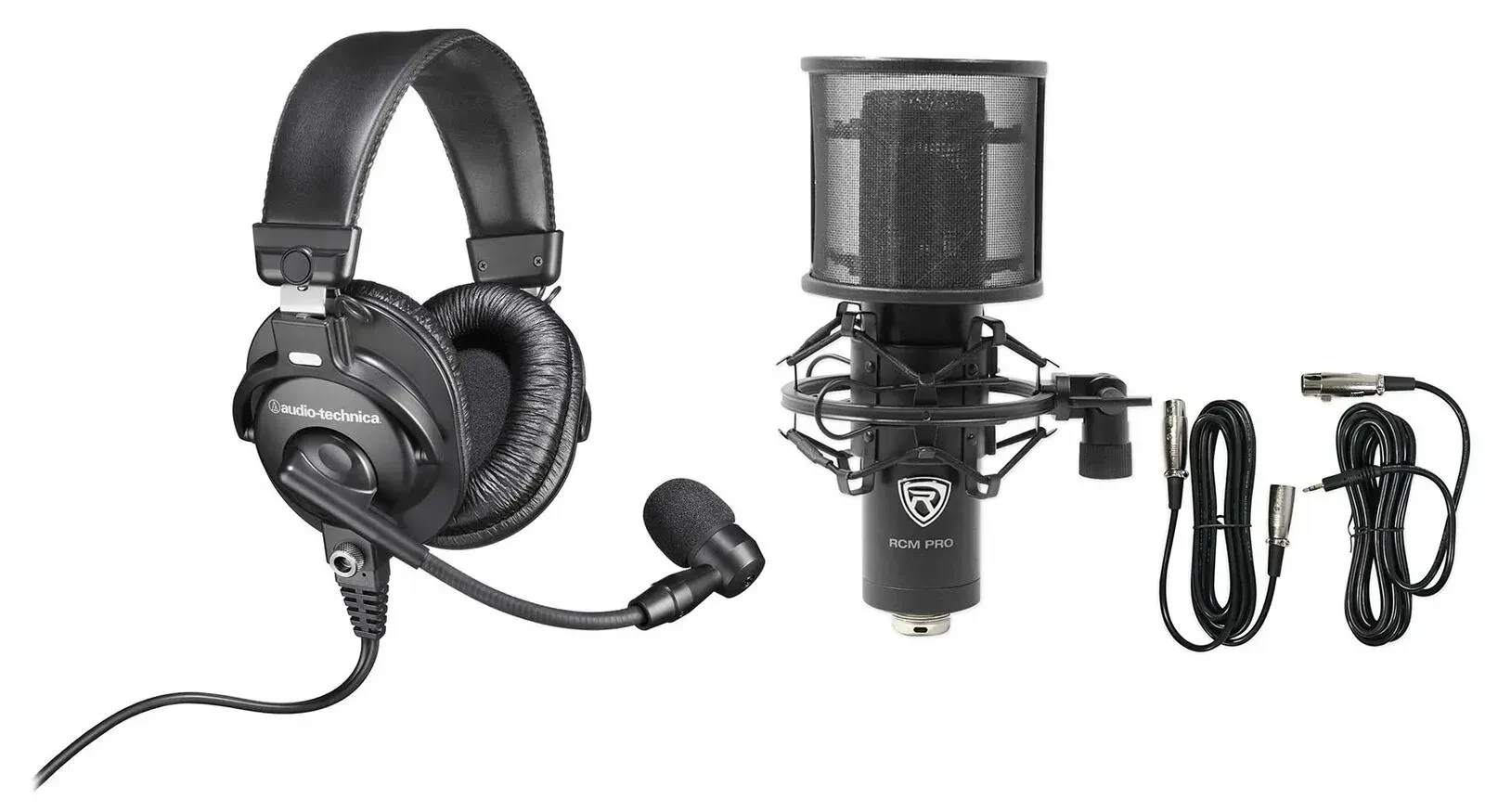 Гарнитура для вещания Audio-Technica BPHS1+RCM PRO Over-Ear, с микрофоном на штанге и студийным микрофоном (набор)