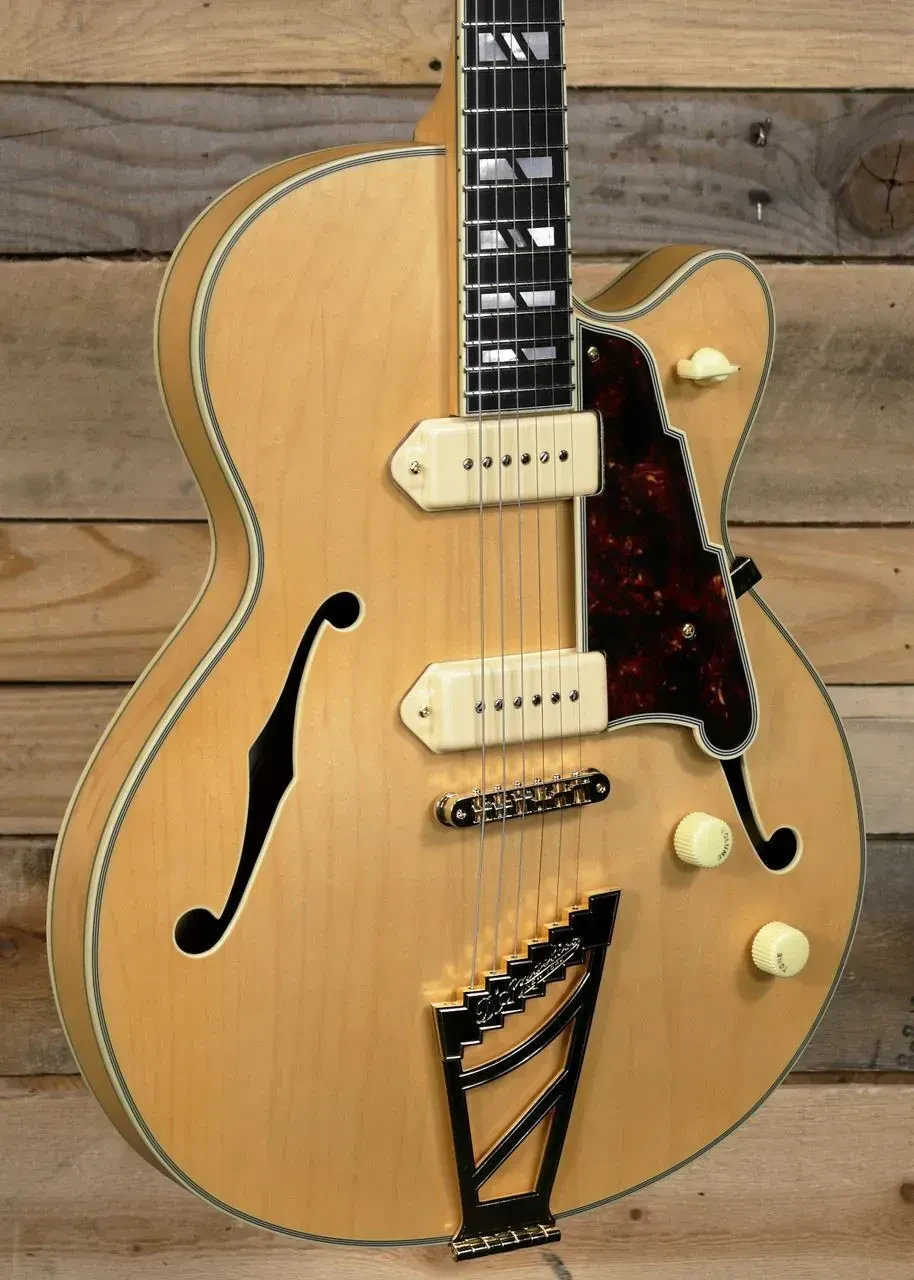 D'Angelico Deluxe 59 Hollowbody Guitar Satin Honey w/ Case