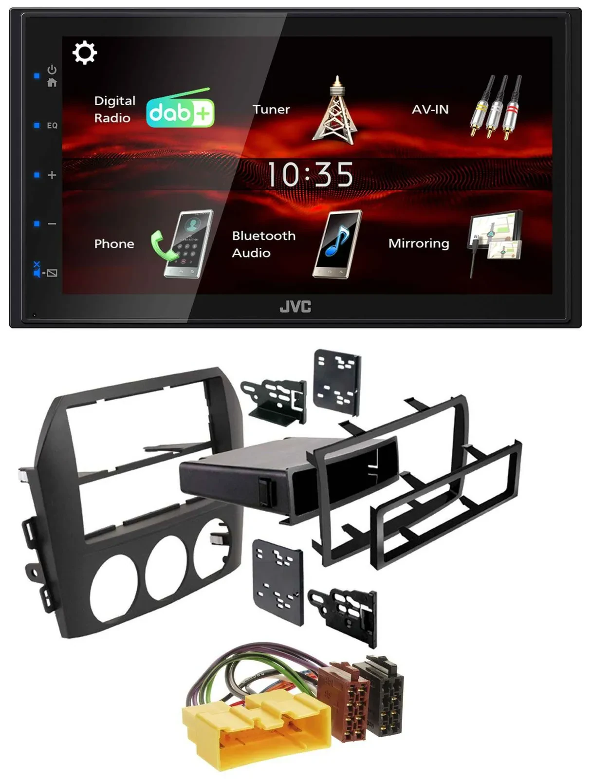 JVC USB Bluetooth MP3 DAB 2DIN Autoradio für Mazda MX 5 NC 2005-2008