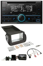 Kenwood CD 2DIN DAB USB Lenkrad Bluetooth Autoradio für Citroen Nemo Fiat Fiorin