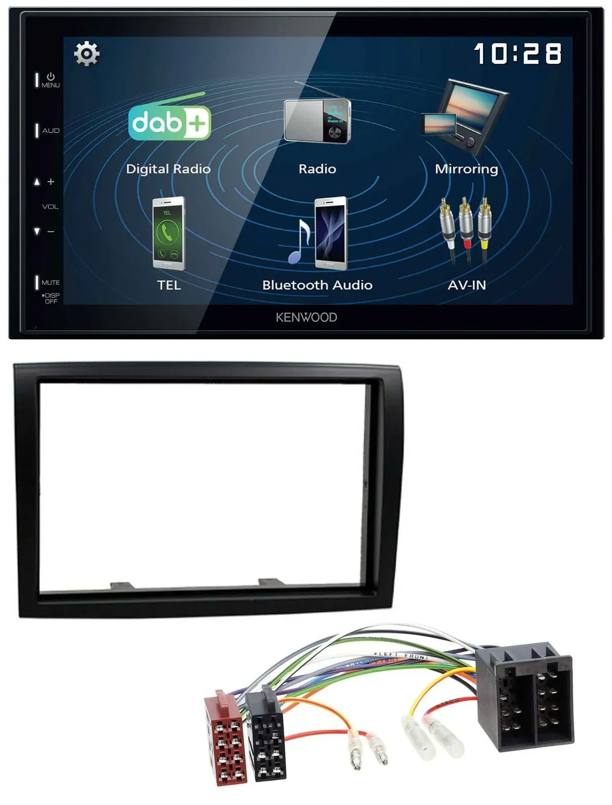 Kenwood 2DIN Bluetooth MP3 USB DAB Autoradio für Fiat Ducato Citroen Jumper Peug