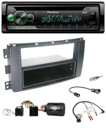 Pioneer USB MP3 DAB Lenkrad CD Autoradio für Smart ForFour 2004-2006 schwarz