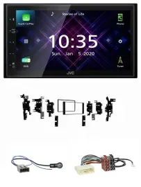 JVC DAB 2DIN MP3 Bluetooth USB Autoradio für Nissan Micra 2013-2017 schwarz
