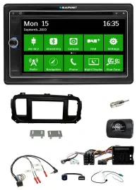 Blaupunkt Bluetooth 2DIN Lenkrad DAB USB TMC Navigation für Citroen Jumpy Erstau