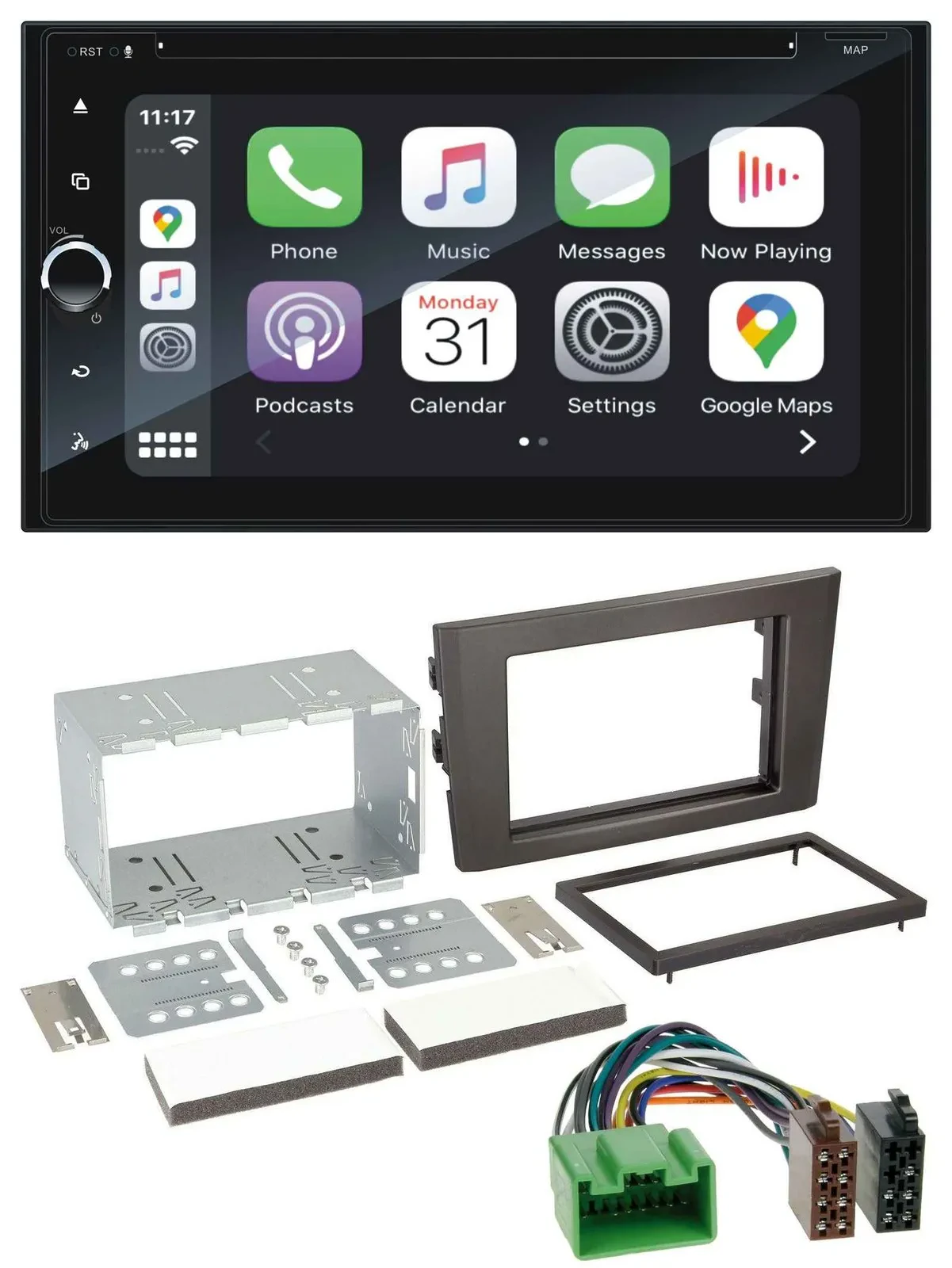 Blaupunkt 2DIN Bluetooth DAB USB DVD MP3 Autoradio für Volvo XC 90 07-14 16 Pin