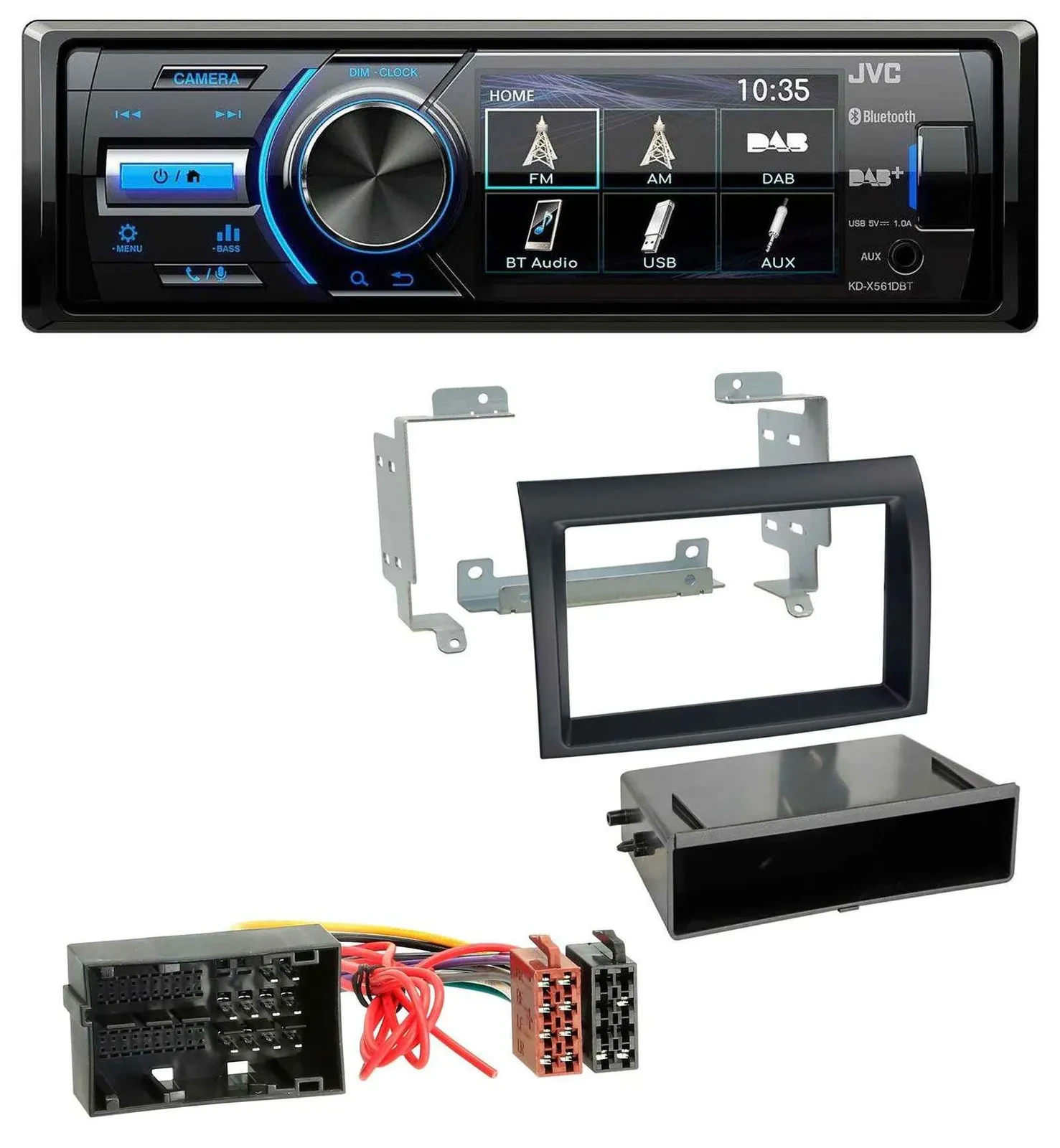 Автомагнитола JVC Bluetooth MP3 USB DAB для Citroen Jumper (с 2014), Fiat Ducato (2014–2021)