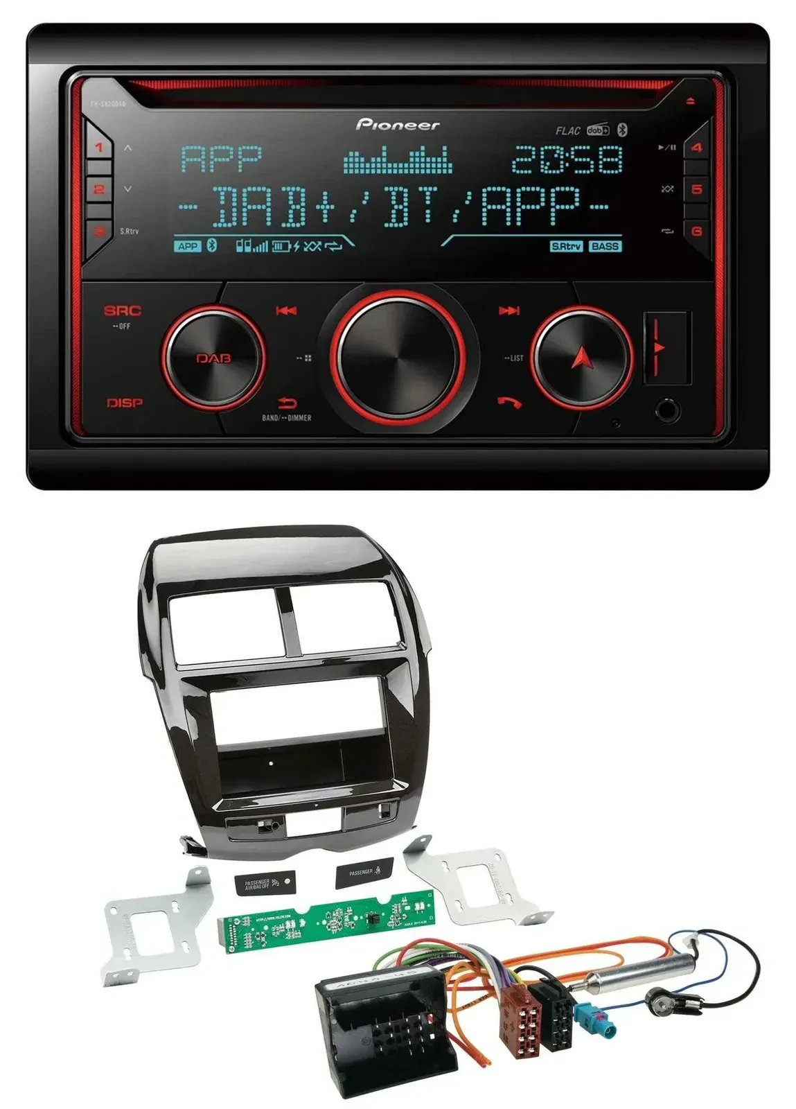 Автомагнитола Pioneer 2DIN DAB MP3 Bluetooth USB CD для Citroen C4, Mitsubishi ASX