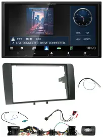 Автомагнитола для Audi A3 8P Kenwood 2-DIN, Bluetooth, USB, DAB, управление с руля (2003–2012)