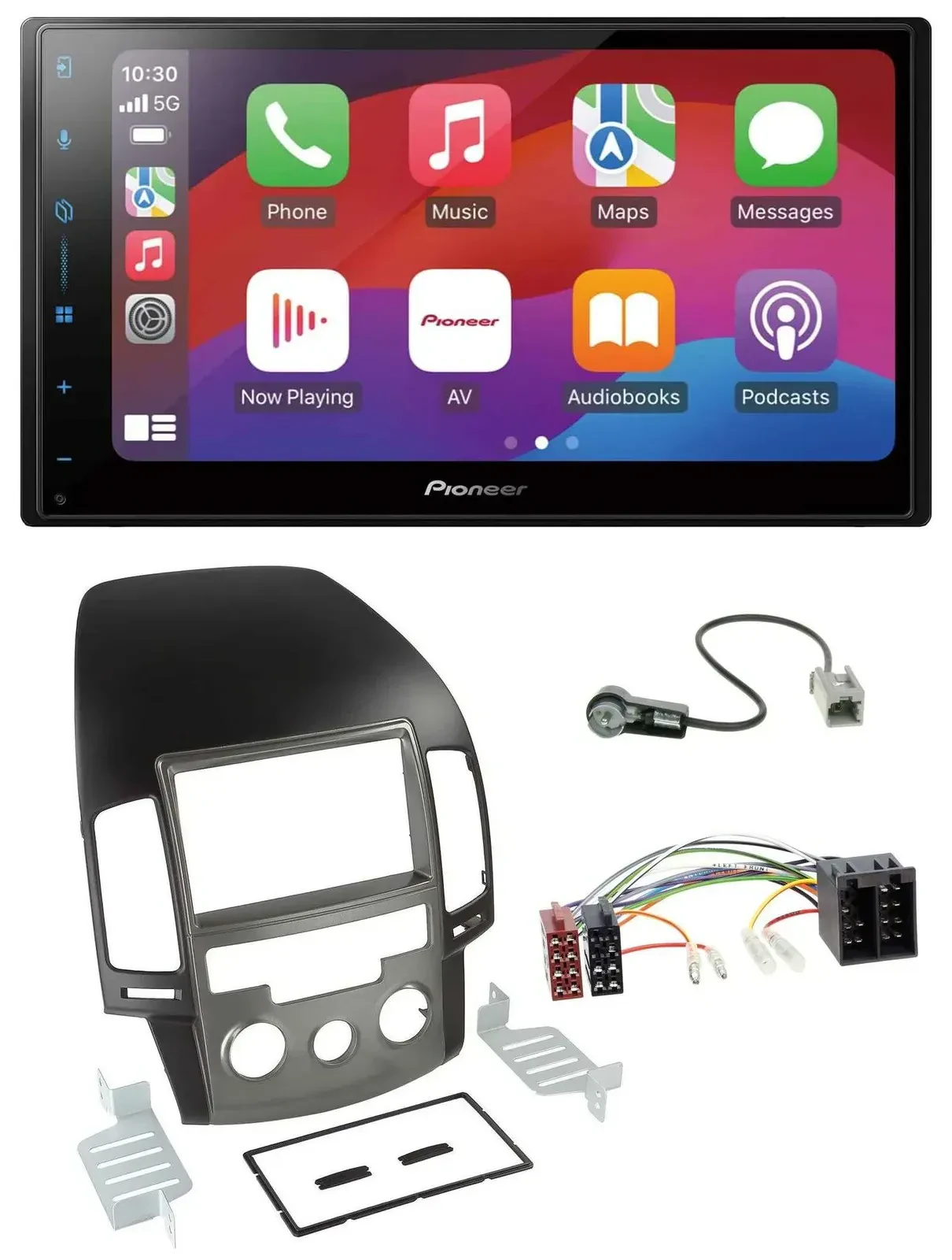 Автомагнитола для Hyundai i30 Pioneer 2DIN, DAB, USB, MP3, Bluetooth