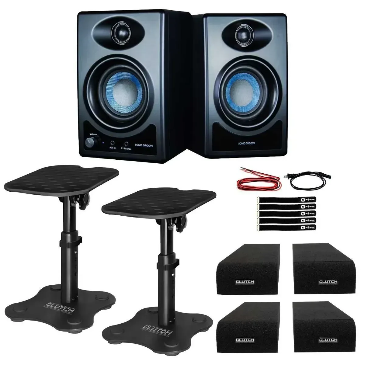 Активный студийный монитор CLUTCH CL-SG3BT Black с аксессуарами (пара)