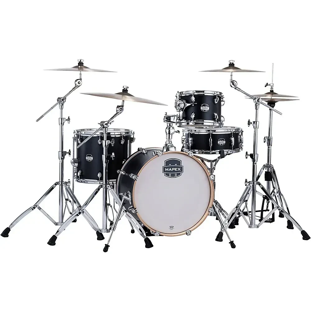 Ударная установка акустическая Mapex Mars Maple (комплект корпусов, 4 шт.) 18" бас-барабан, 10" том, 14" напольный том, 14"x5.5" малый, черный матовый
