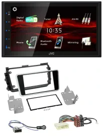 JVC USB Bluetooth MP3 DAB 2DIN Autoradio für Nissan Micra ab 2017 schwarz glänze