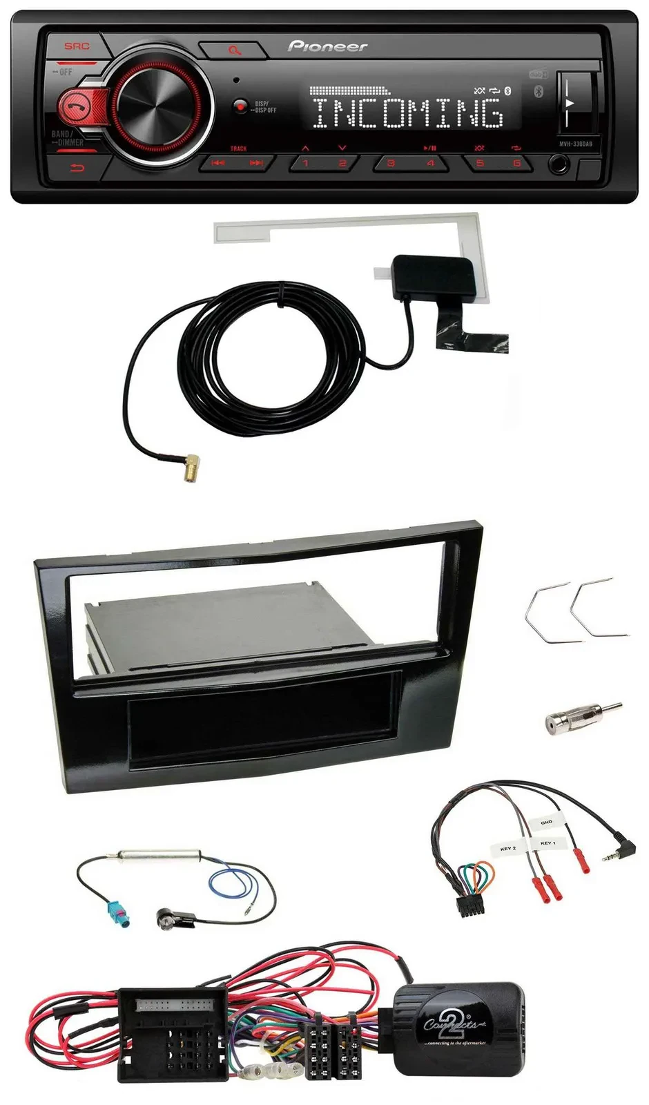 Pioneer USB Lenkrad DAB Bluetooth Autoradio für Opel Corsa D Klavierlack 09-14