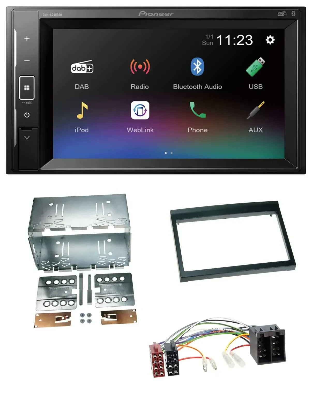 Автомагнитола для Porsche Boxster (1996–2004) Pioneer 2-DIN, DAB, Bluetooth, USB, MP3