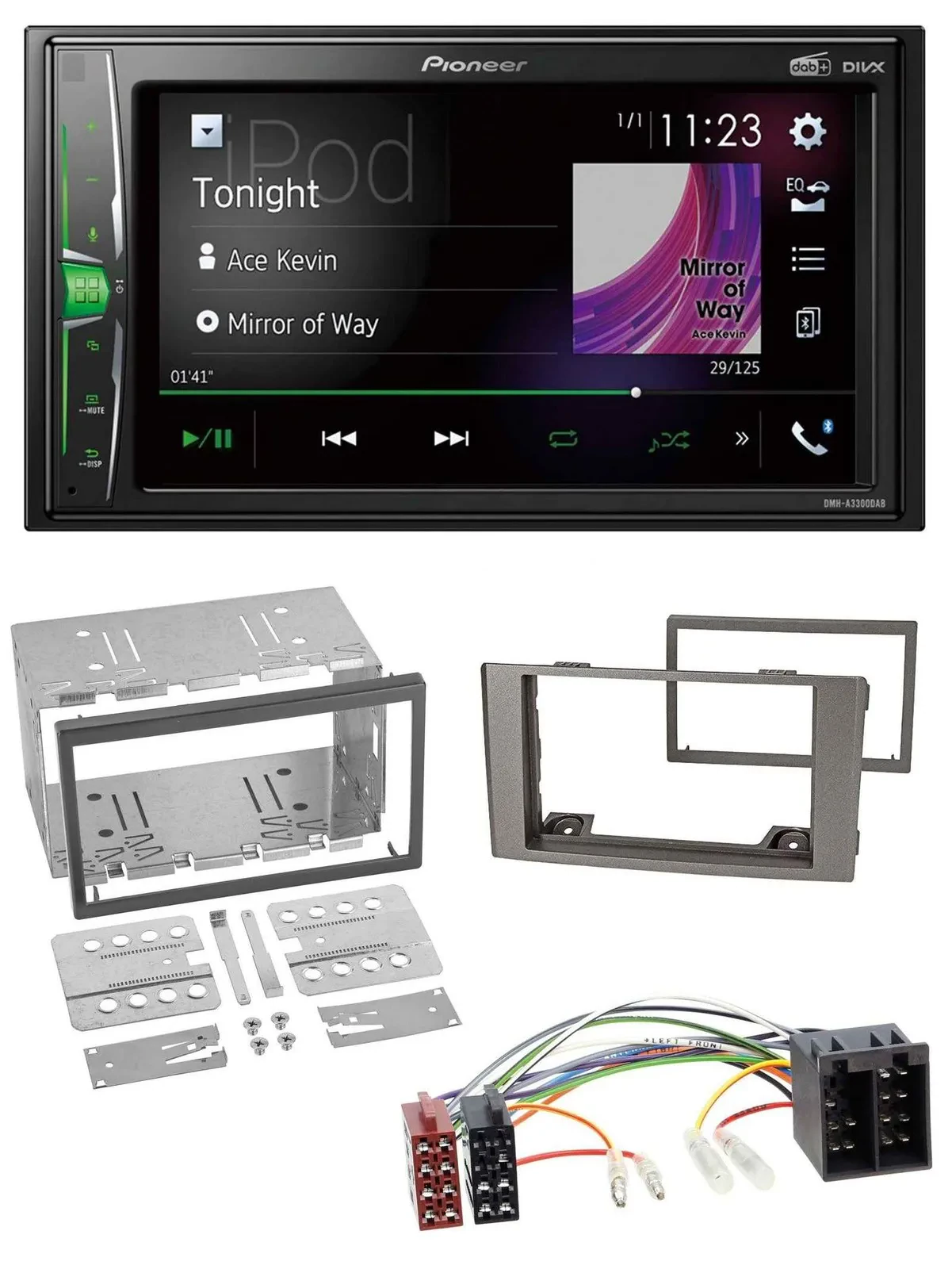 Автомагнитола для Iveco Daily (2006–2014) Pioneer 2-DIN, DAB, USB, Bluetooth, серебристая