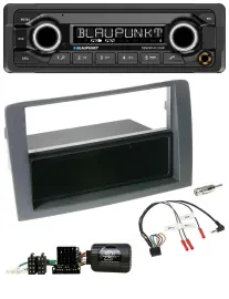 Blaupunkt Bluetooth DAB Lenkrad USB Autoradio für Fiat Idea 2006-2011 grau