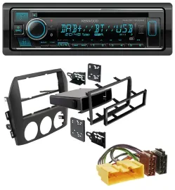 Автомагнитола для Mazda MX-5 (2005–2008) Kenwood MP3, Bluetooth, DAB, USB, CD