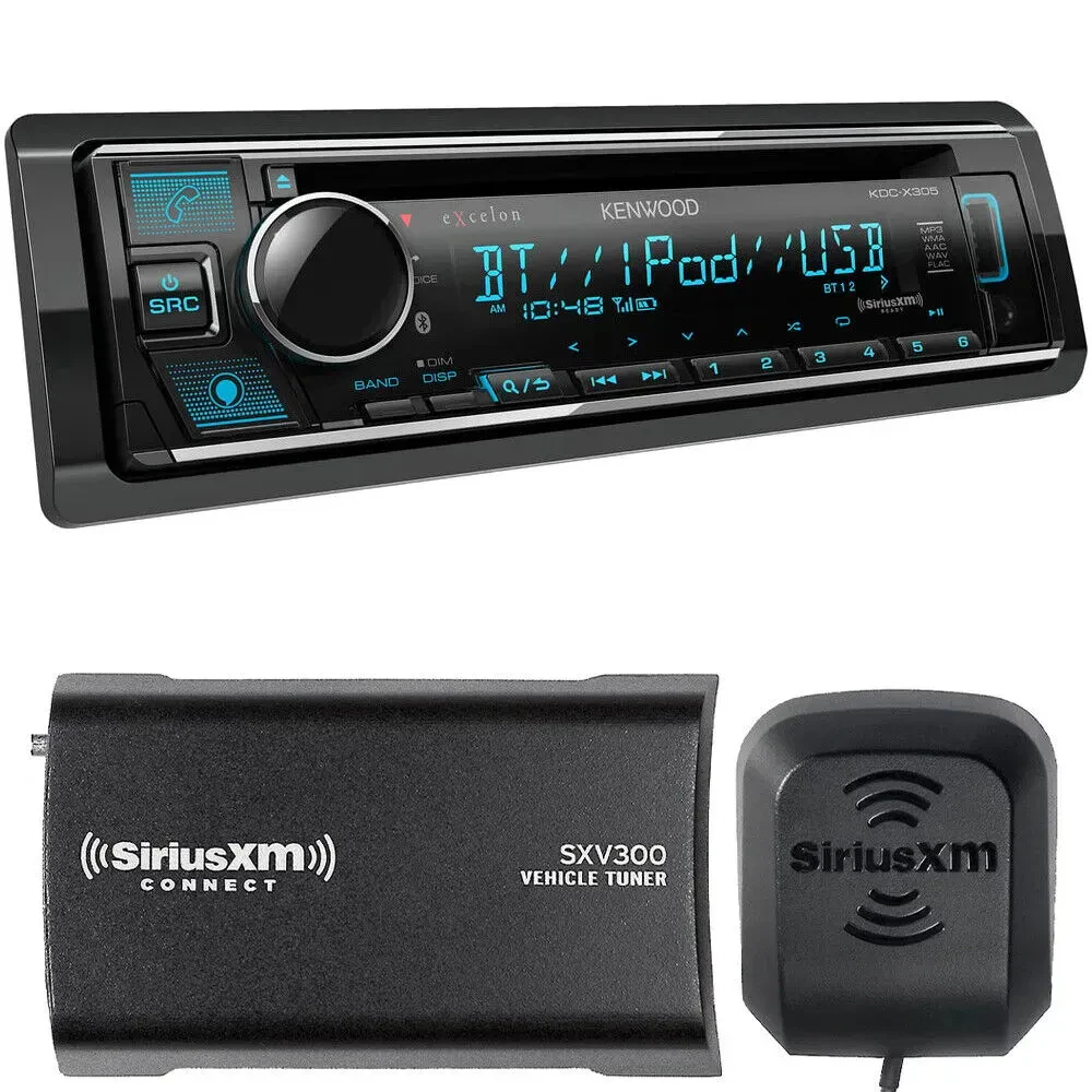 Автомагнитола Kenwood eXcelon KDC-X305 CD с тюнером SiriusXM SXV300V1 (набор)
