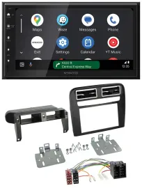 Автомагнитола Kenwood 2-DIN, DAB, Bluetooth, USB для Fiat Grande Punto (2005–2009), черная