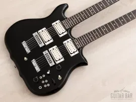 Б/У Электрогитара Kawai F-1 двухгрифовая, чёрная, с кейсом, бирками
