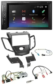 Pioneer DAB Lenkrad 2DIN Bluetooth USB Autoradio für Ford Fiesta 10-17 schwarz