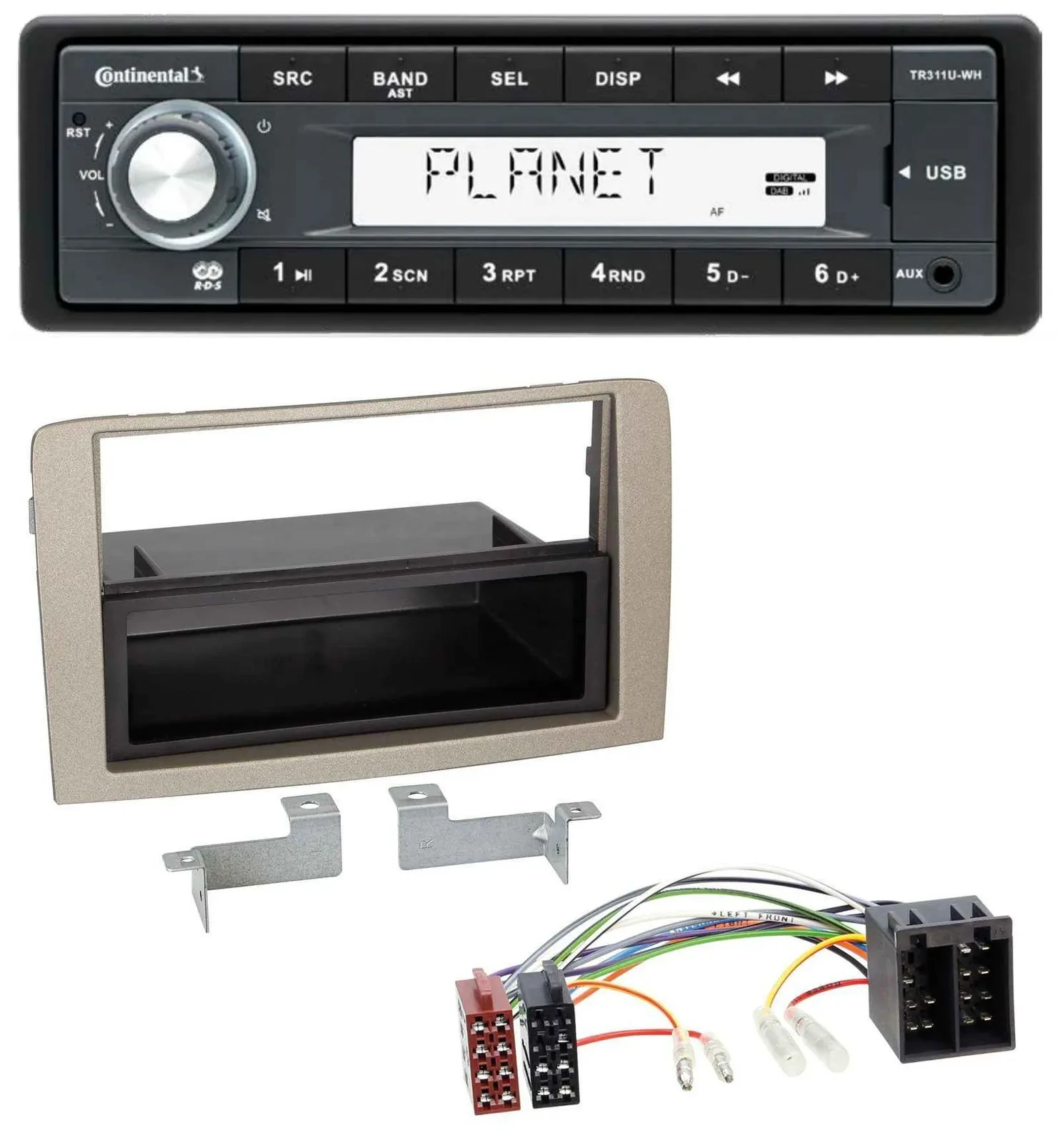 Continental USB MP3 AUX 1DIN Autoradio für Lancia Musa (ab 2005)