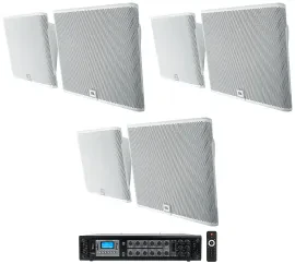 Настенная акустика JBL SLP12/T White с усилителем (6 штук)