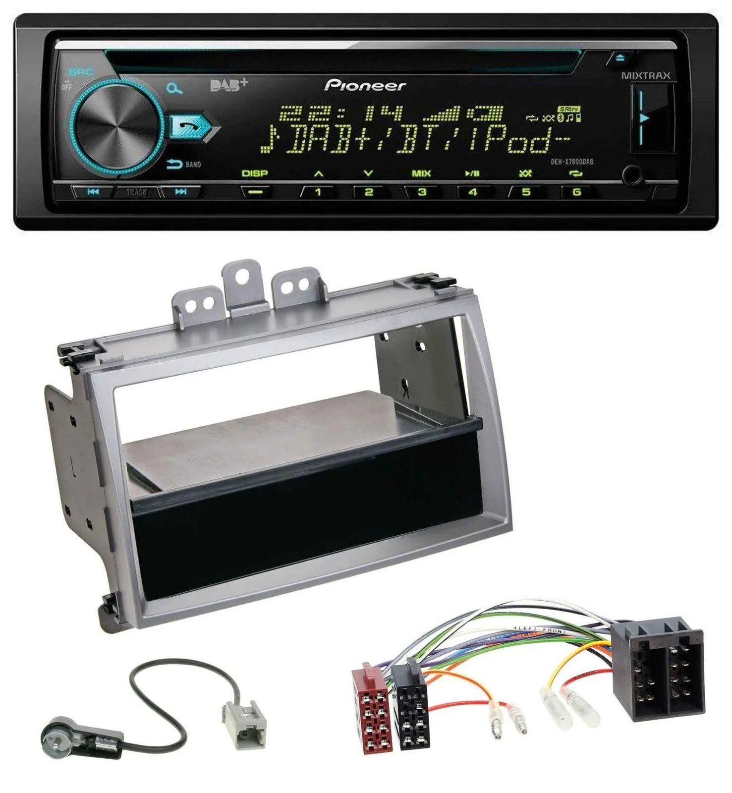 Автомагнитола для Hyundai i20 (2008–2011) Pioneer DAB MP3 CD USB Bluetooth (комплект с карманом)