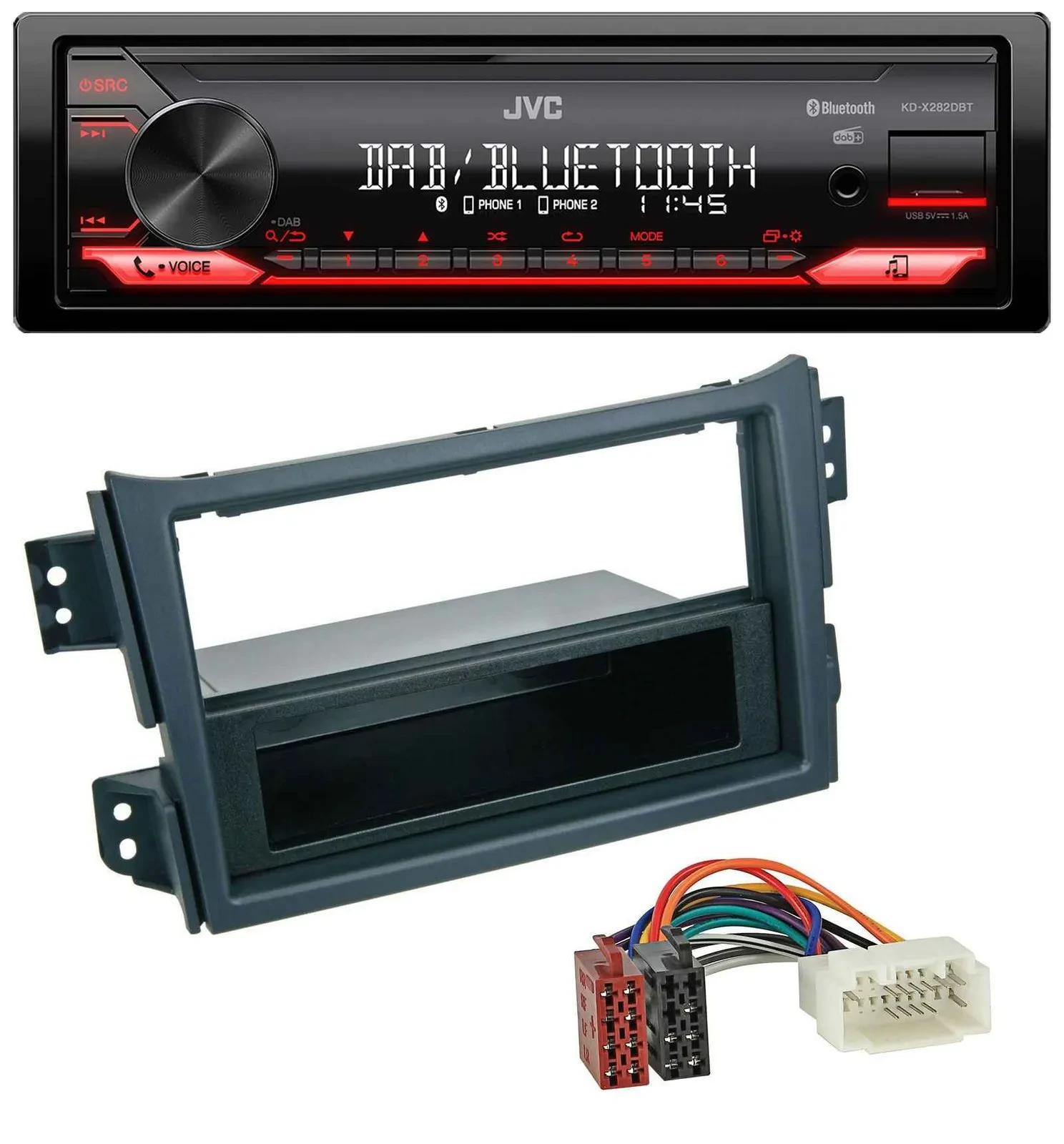 JVC Bluetooth USB DAB MP3 Autoradio für Opel Agila B 2008-2014 Suzuki Splash