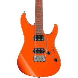 Ibanez AZ2402 Prestige Electric Guitar, Roasted Maple, Roadster Orange Metallic
