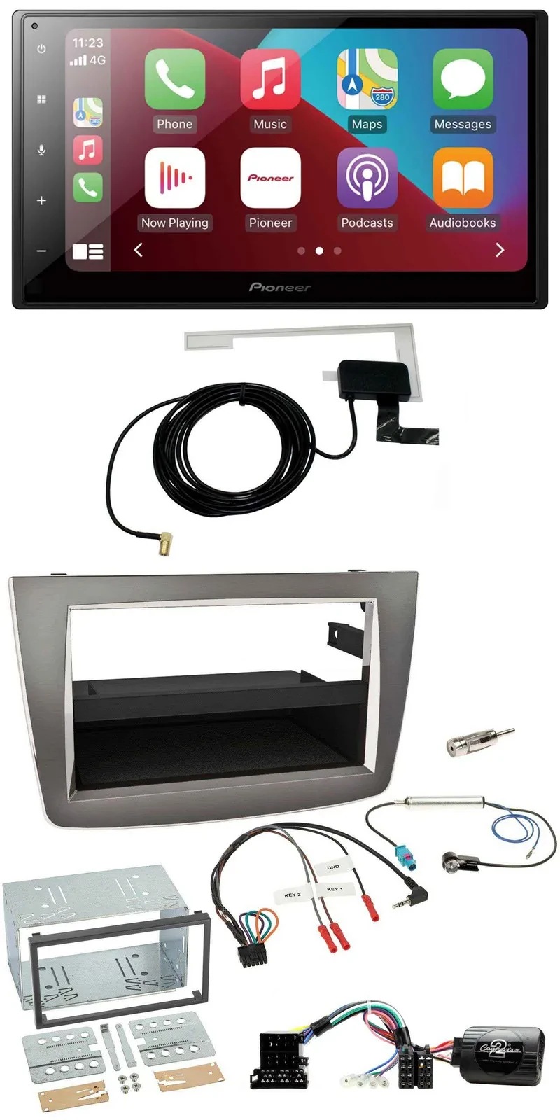 Pioneer USB Bluetooth DAB Lenkrad 2DIN Autoradio für Alfa Romeo Mito 2008-2014 s