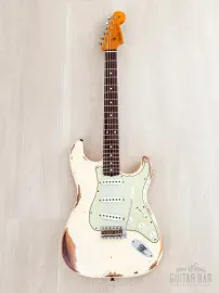 2023 Fender Custom Shop 1961 Stratocaster Heavy Relic Olympic White w/ Case, CoA