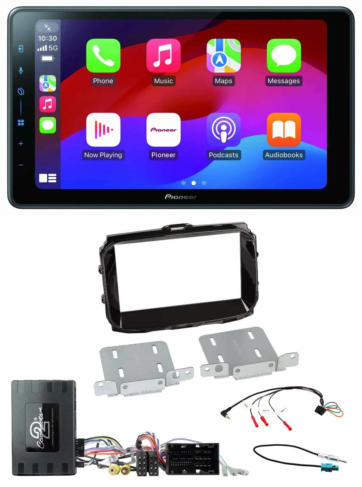 Pioneer Bluetooth 2DIN USB Lenkrad DAB Autoradio für Alfa Giulietta 14-21 Infoad