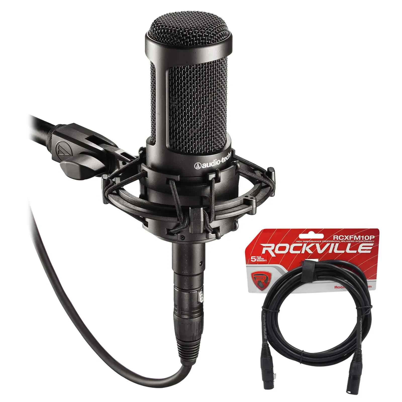 Микрофон проводной Audio-Technica AT2035 конденсаторный, кардиоидный, XLR, с кейсом и XLR-кабелем