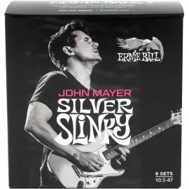 Струны для электрогитары Ernie Ball John Mayer Silver Slinky Nickel Wound 10.5-47 (6 комплектов)